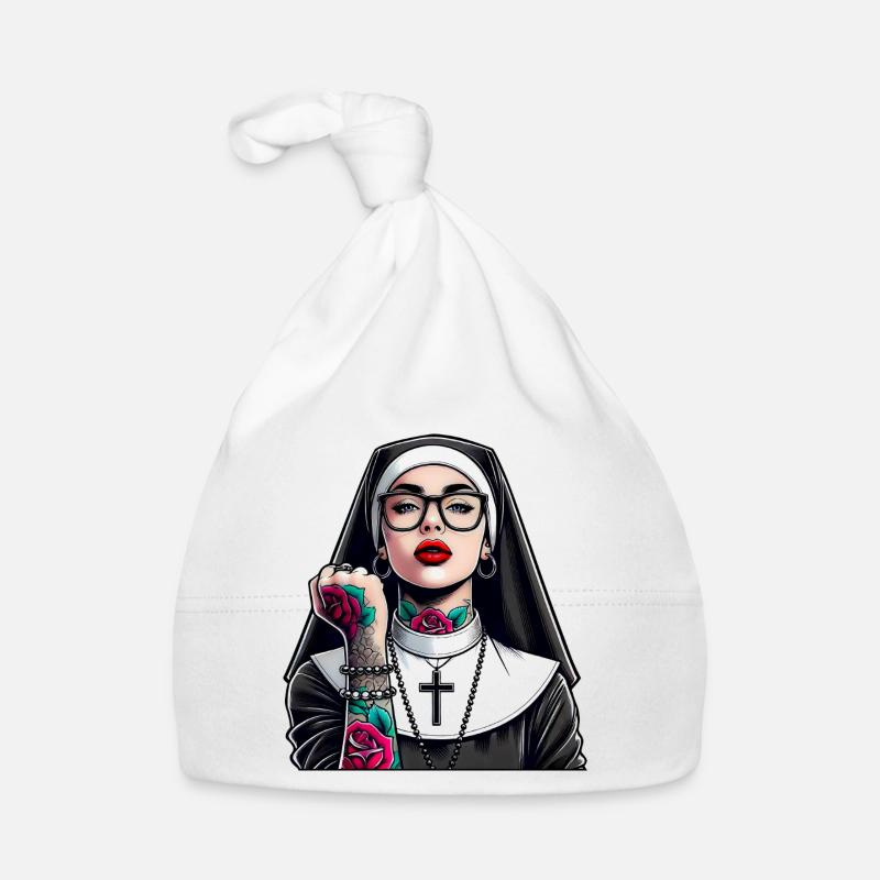 Nonne mit Tattoo Baby Bio-Mütze