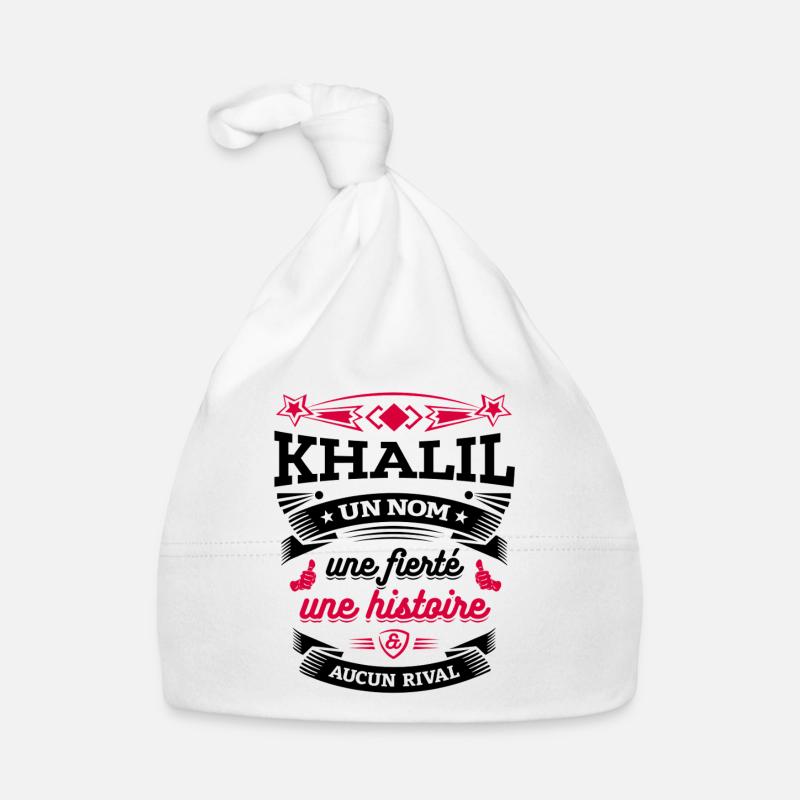 KHALIL UN NOM UNE FIERTÉ AUCUN RIVAL Bonnet bio Bébé