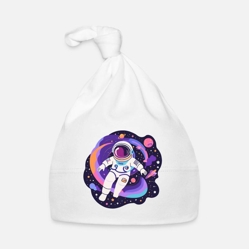 Astronaute arc en ciel espace Bonnet bio Bébé