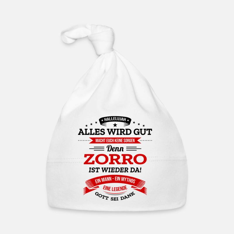 ALLES WIRD GUT, DIE LEGENDE ZORRO IST DA Baby Bio-Mütze
