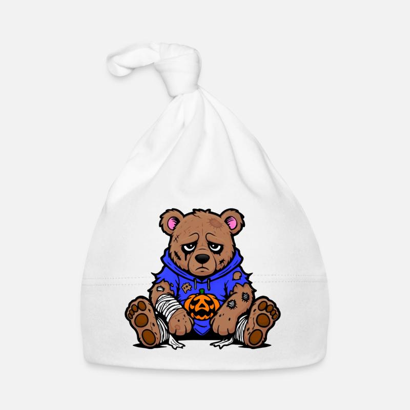 Ours d’Halloween Bonnet bio Bébé