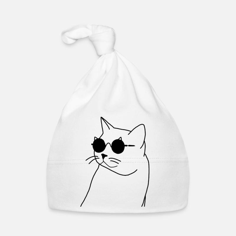 Chat avec des lunettes de soleil Bonnet bio Bébé