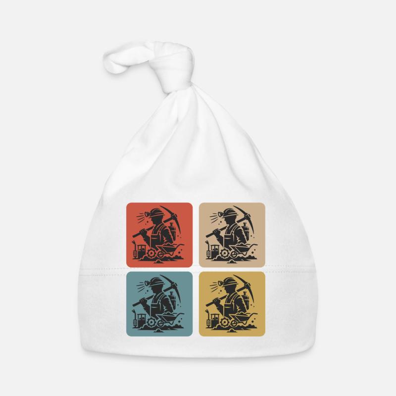 Classic Mining Design Organic Baby Cap
