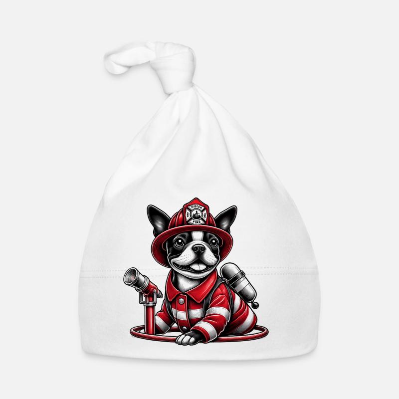Bostie Pompier Chien Bonnet bio Bébé