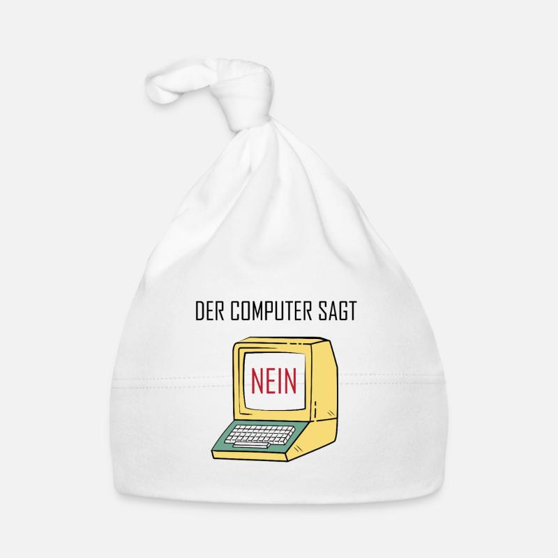 Retro Funny Computer Sagt Nein - Geeky Tech Nerd Organic Baby Cap