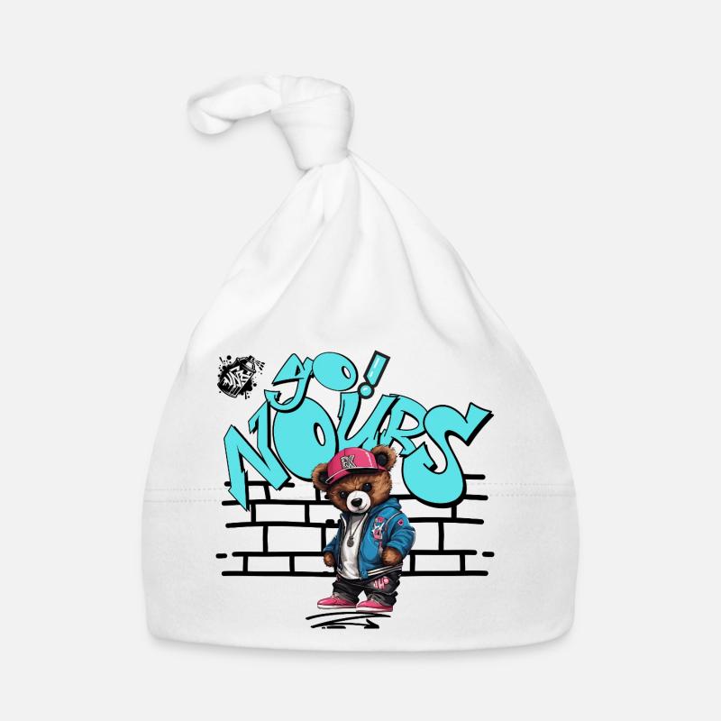 Yo! Nours - Bonnet bio Bébé - blanc