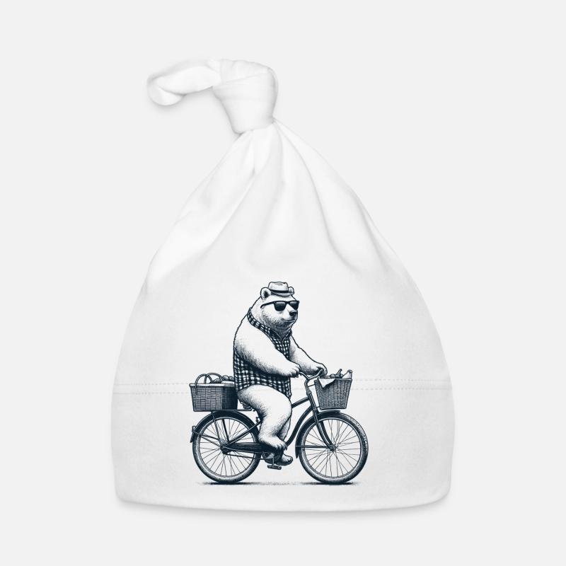 Bicycle Bicycle Bear Sunglasses Hat Gift Organic Baby Cap