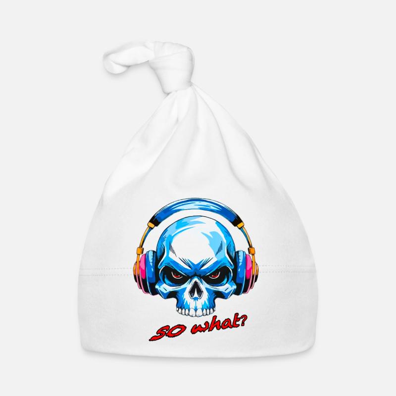 Skull so what Organic Baby Cap