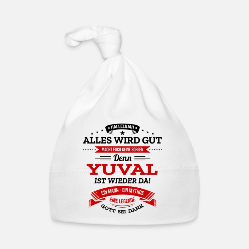 ALLES WIRD GUT, DIE LEGENDE YUVAL IST DA Baby Bio-Mütze