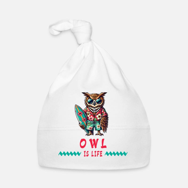 Eule ist Leben - Surfer Eule Baby Bio-Mütze