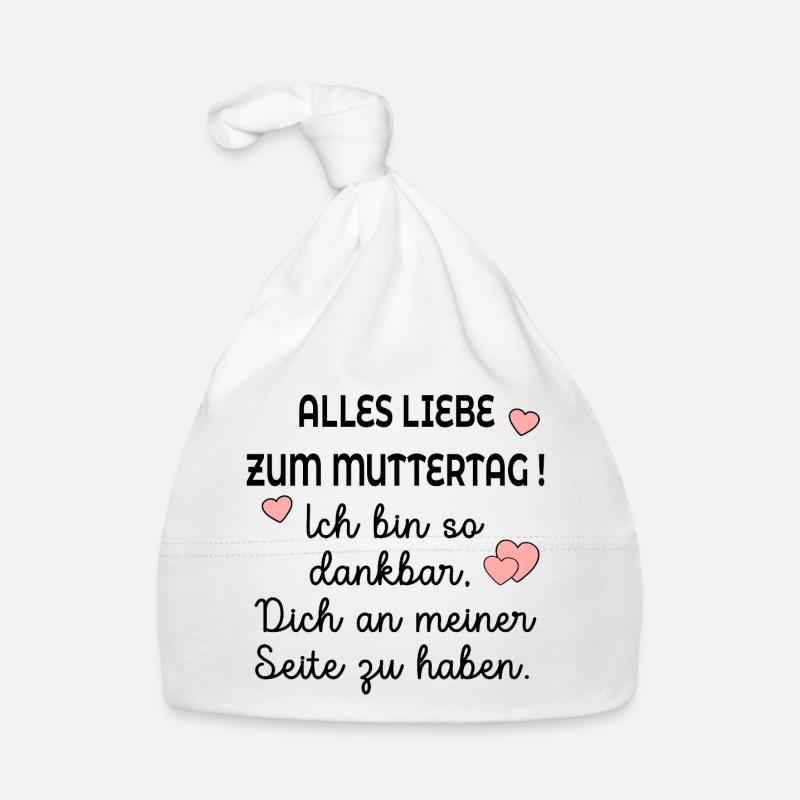 DANKBARKEIT ALLES LIEBE MUTTERTAG Baby Bio-Mütze