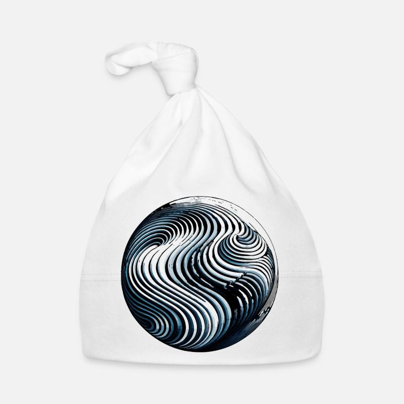 Geometric Waves – Abstract Wave Pattern Organic Baby Cap