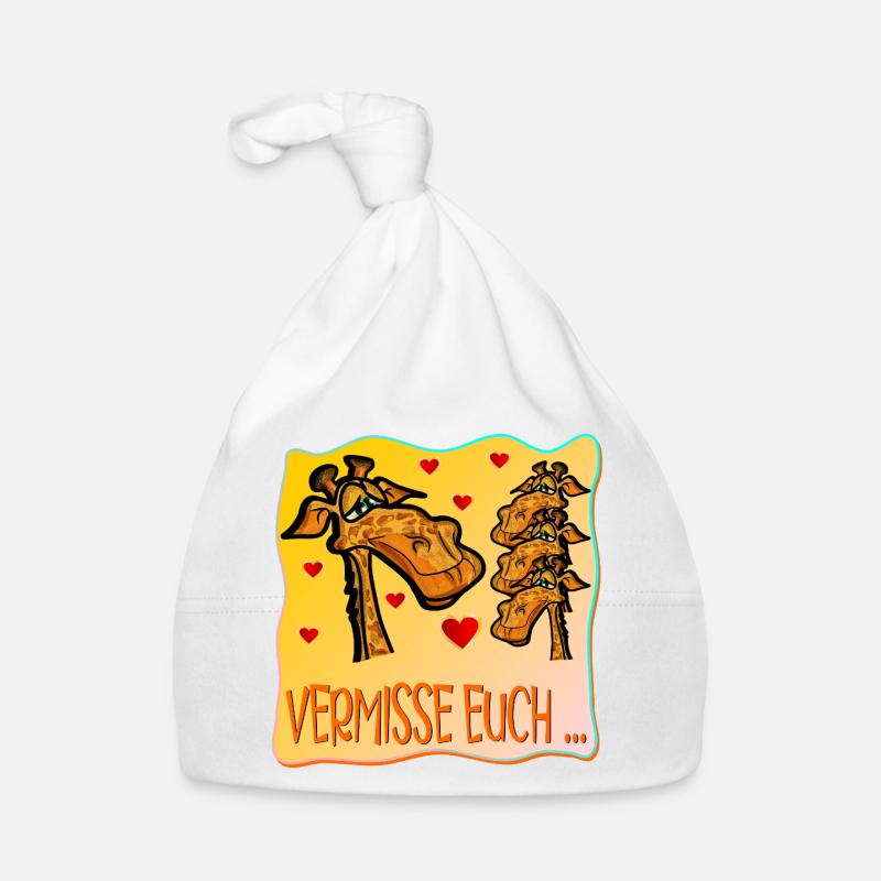 VERMISSE EUCH ABSCHIED TEAM GIRAFFE Baby Bio-Mütze