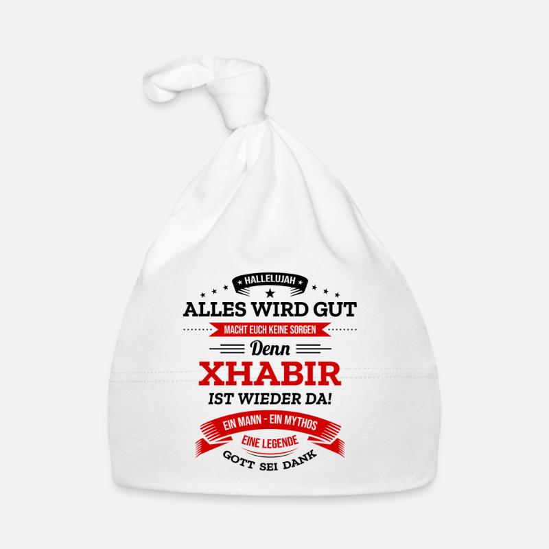 ALLES WIRD GUT, DIE LEGENDE XHABIR IST DA Baby Bio-Mütze