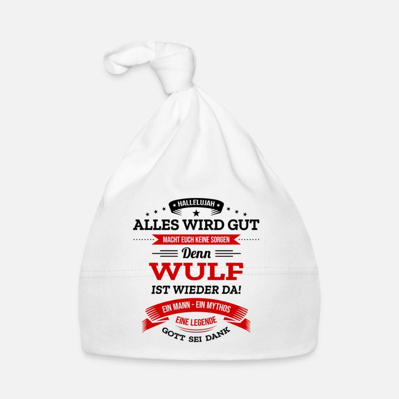 ALLES WIRD GUT, DIE LEGENDE WULF IST DA Baby Bio-Mütze