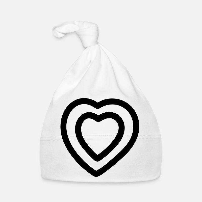 hjerte Babyhue af økologisk bomuld