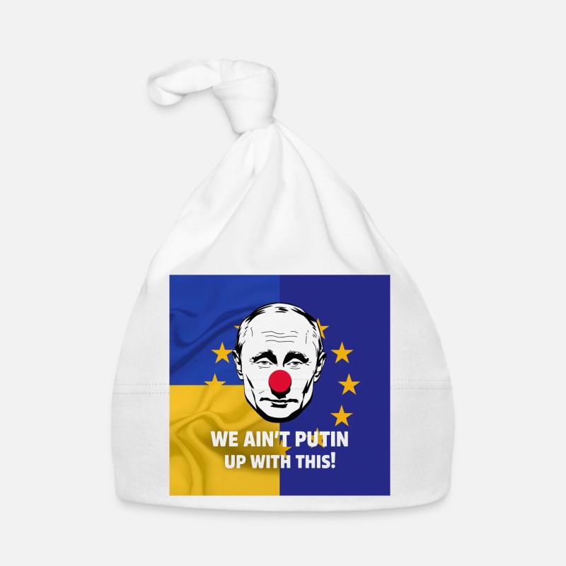 Nous ne sommes pas Poutine avec ça - Protestation politique Bonnet bio Bébé