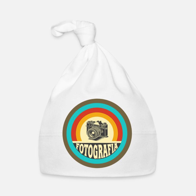 Retro Fotografia Camera Organic Baby Cap