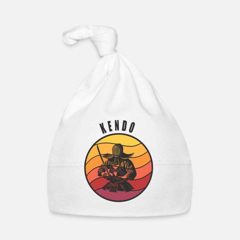 Style samouraï Kendo rétro Bonnet bio Bébé