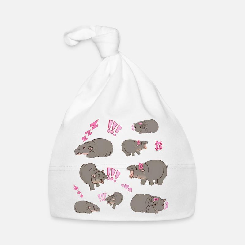 Mignon petit hippopotame nain / bébé hippopotame Bonnet bio Bébé