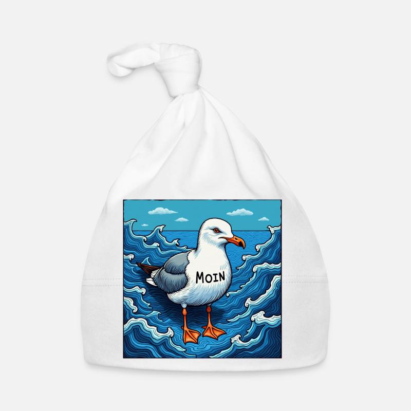 Lonely Seagull Organic Baby Cap