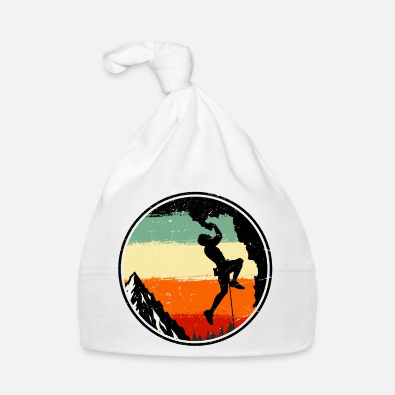 Bergsteiger auf dem Sunset Ridge Retro Baby Bio-Mütze