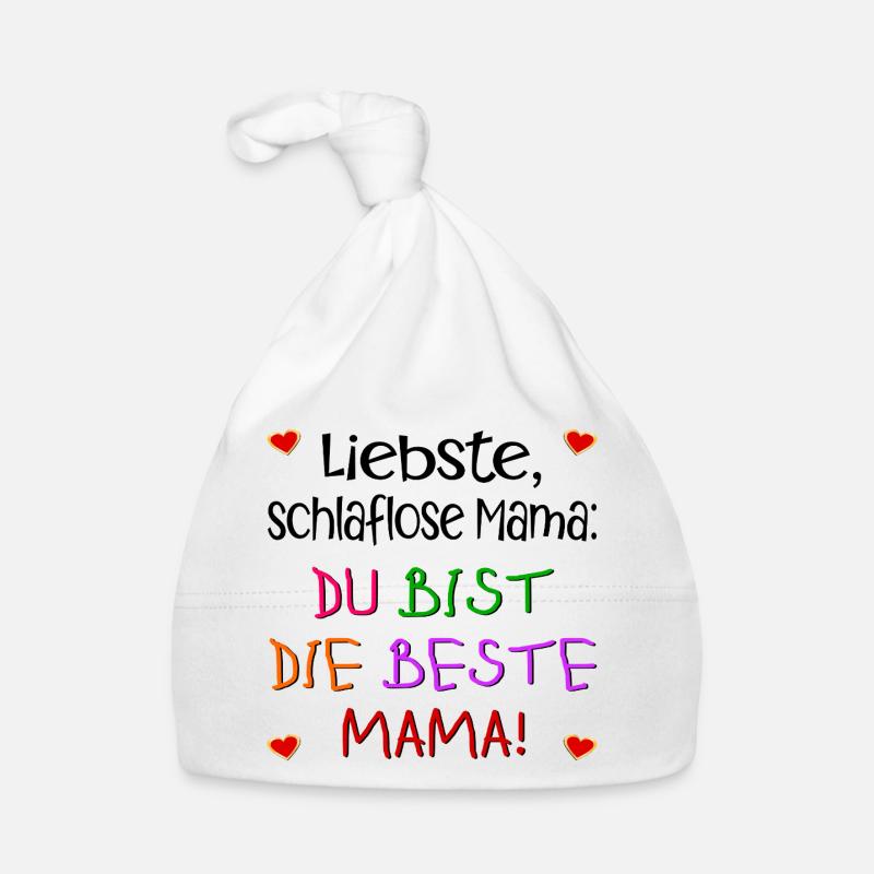KINDERSPRÜCHE MUTTERTAG MAMA SCHLAFEN Baby Bio-Mütze