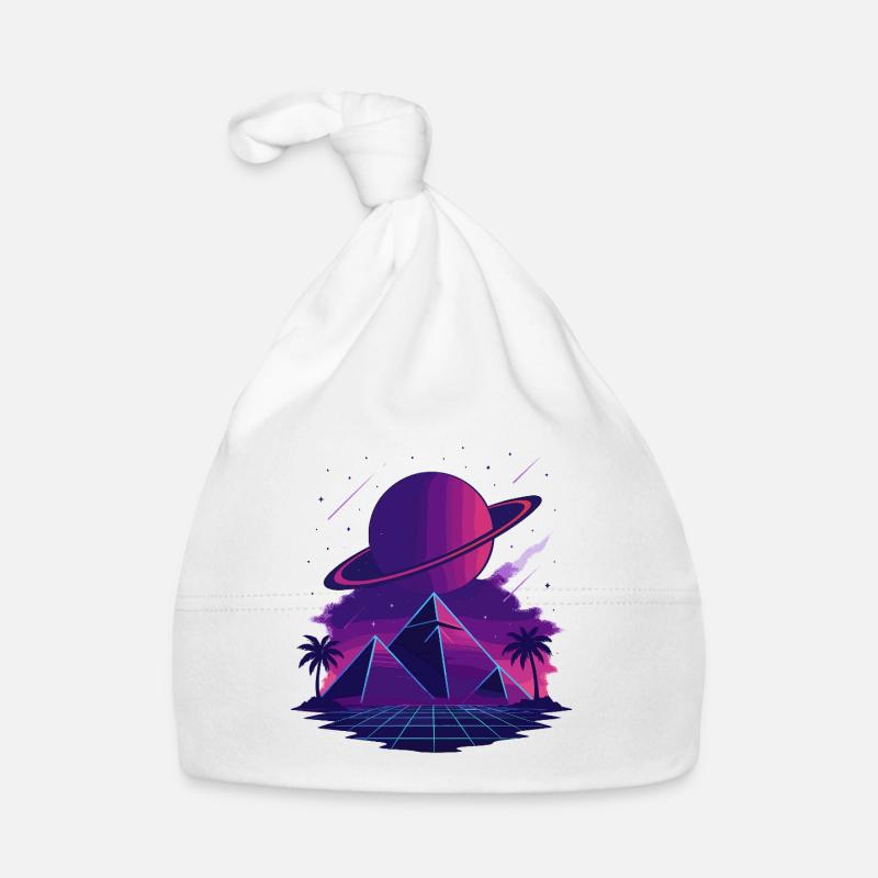 Pyramides cosmiques de vaporwave Bonnet bio Bébé
