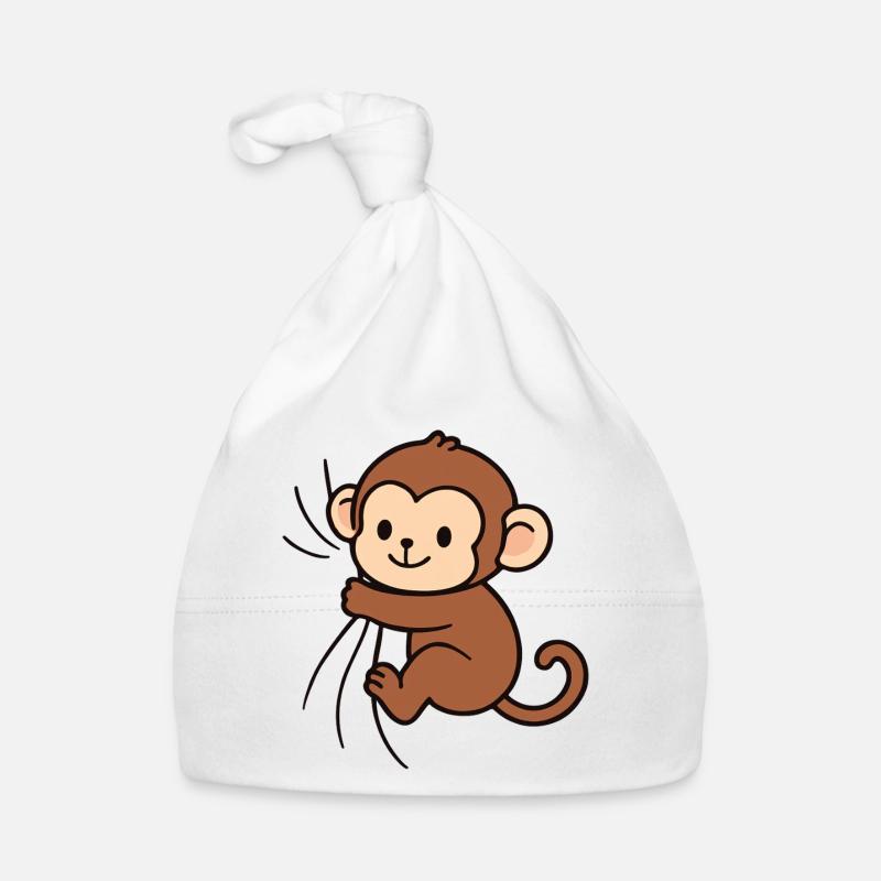 Dear little monkey Organic Baby Cap