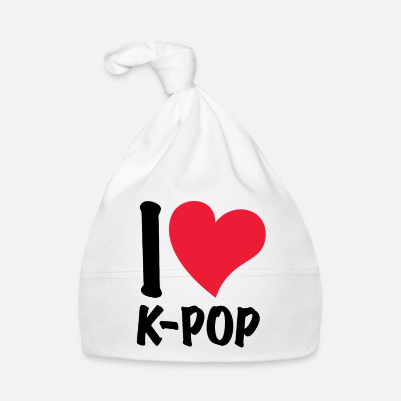 J’adore la K-pop - Bonnet bio Bébé - blanc