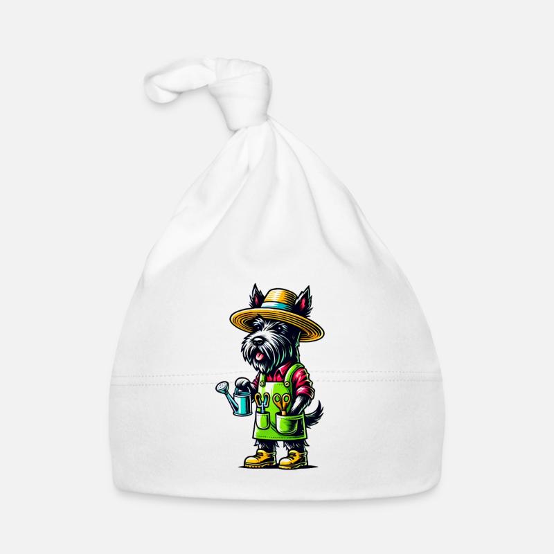 Scottish Terrier Gardener Organic Baby Cap