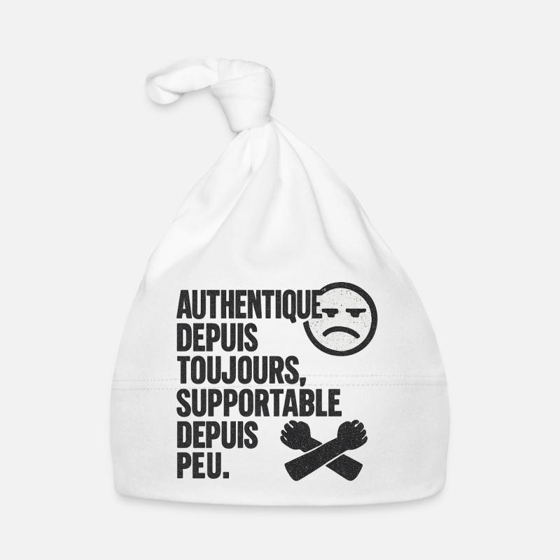 Authentic Forever Tee - Organic Baby Cap - white