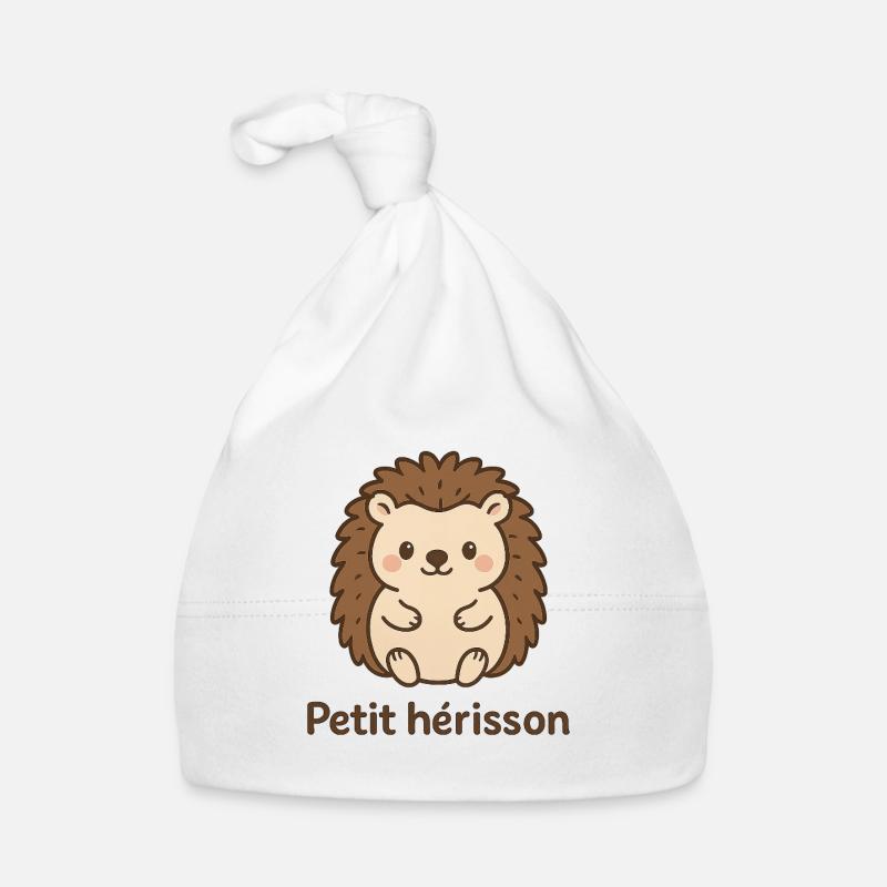hérisson mignon "Petit hérisson" Bonnet bio Bébé