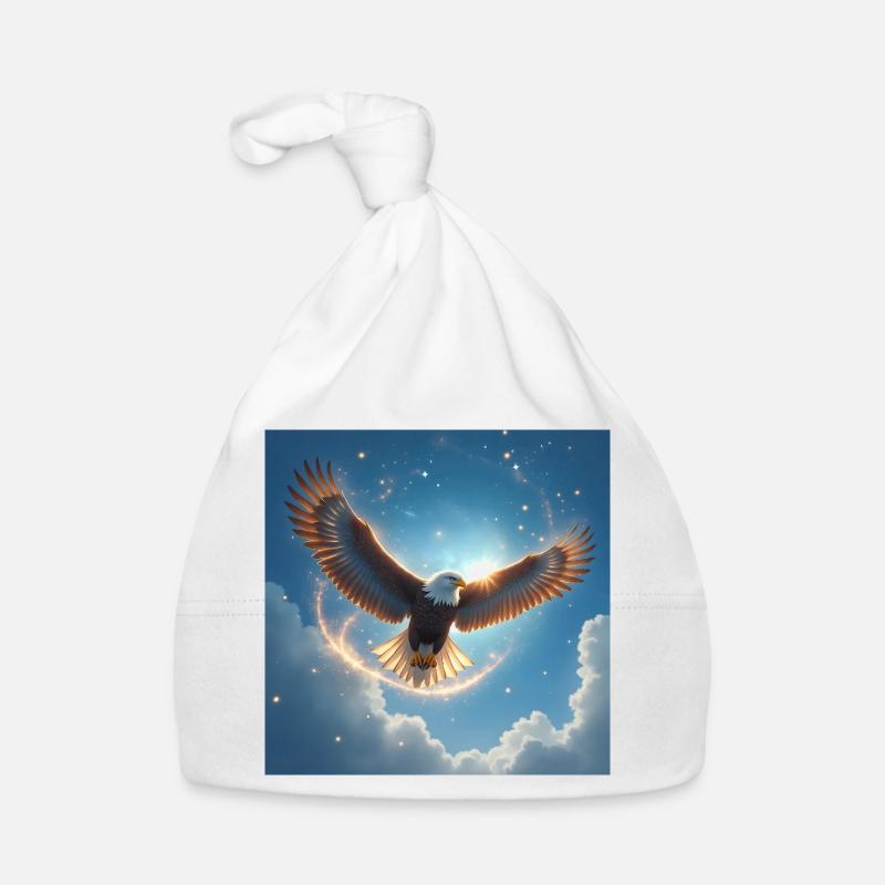 Power Animal Eagle in the Sky Organic Baby Cap