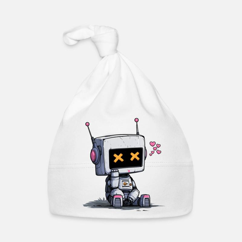 Robot in Love Organic Baby Cap