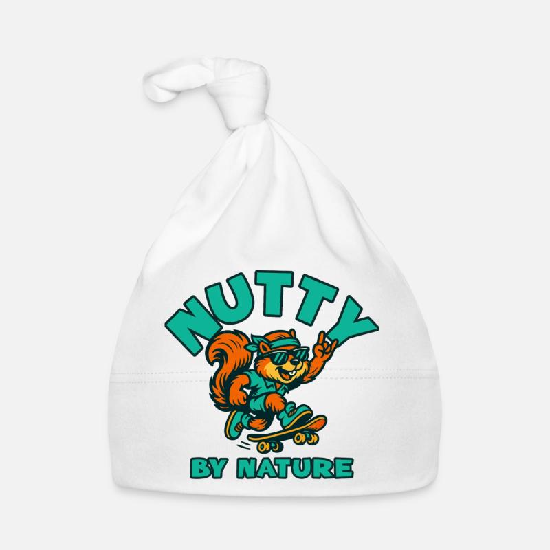 Nutty by Nature Eichhörnchen-Schlittschuh Baby Bio-Mütze
