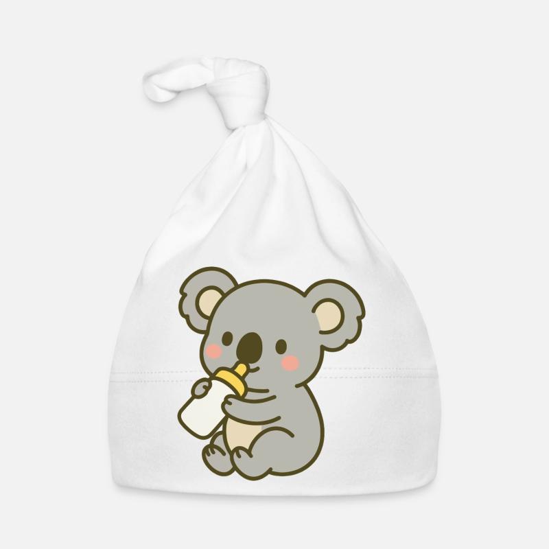 Kuschel-Koala mit Flasche Baby Bio-Mütze