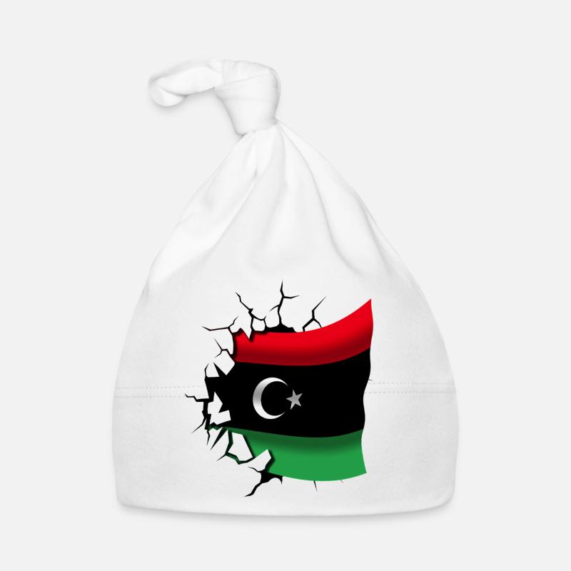 Flagge von Libyen - Libyen - Flagge Broken Design Baby Bio-Mütze