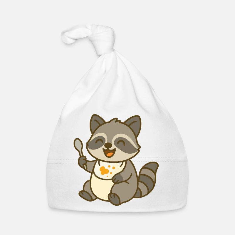 Alimentation avec un bébé raton laveur Bonnet bio Bébé