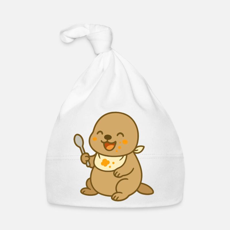 Bébé lion de mer – Drôle d’ami de la mer Bonnet bio Bébé