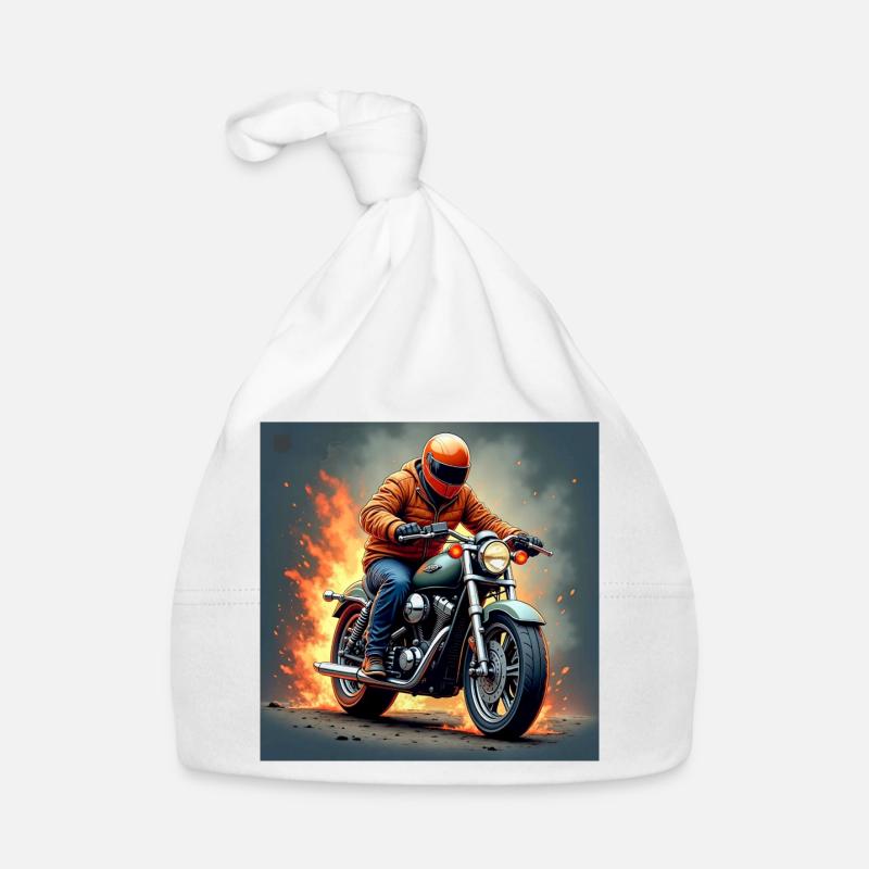 Flammenmotor Motorradheld Baby Bio-Mütze