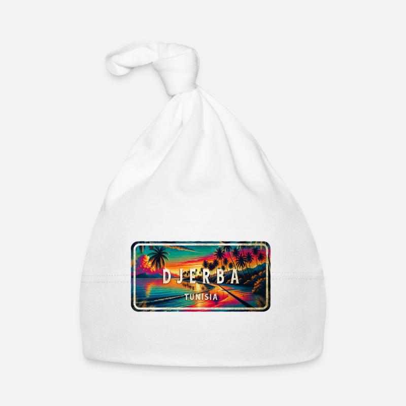 Djerba Sunset Design Organic Baby Cap