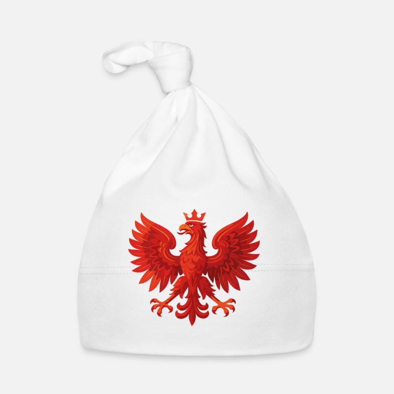 Pologne Polska aigle drapeau drapeau épique cadeau - Bonnet bio Bébé - blanc
