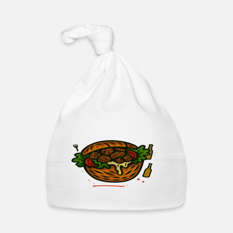 Illustration de café et de gâteau Bonnet bio Bébé