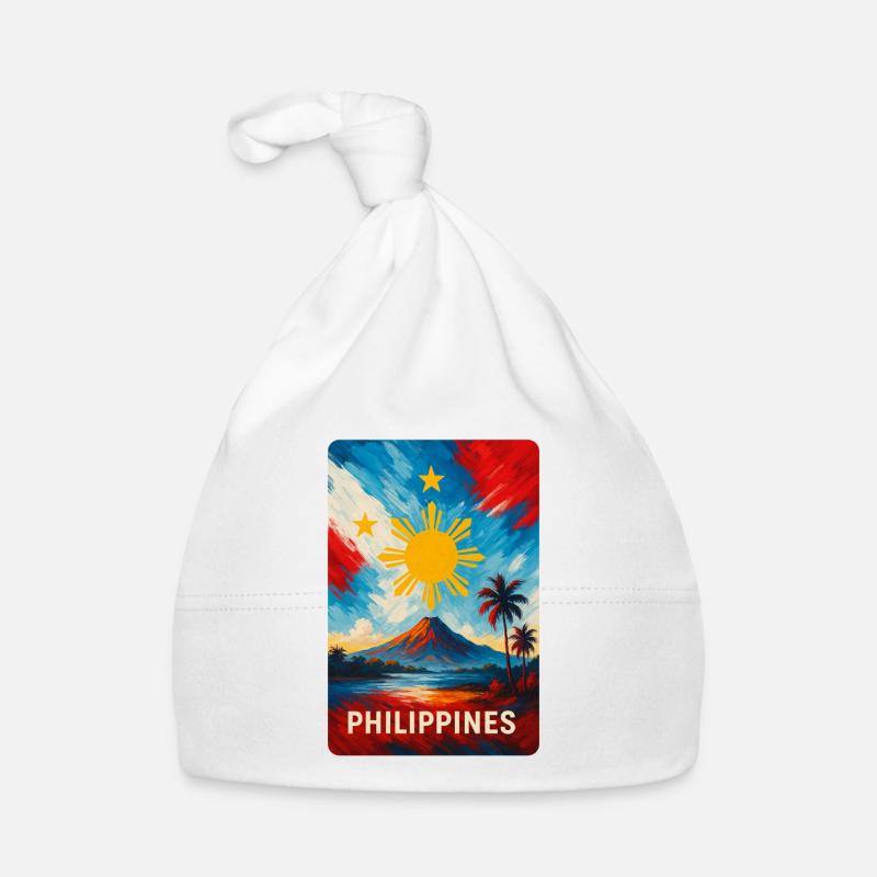 Conception du drapeau du paysage des Philippines Bonnet bio Bébé