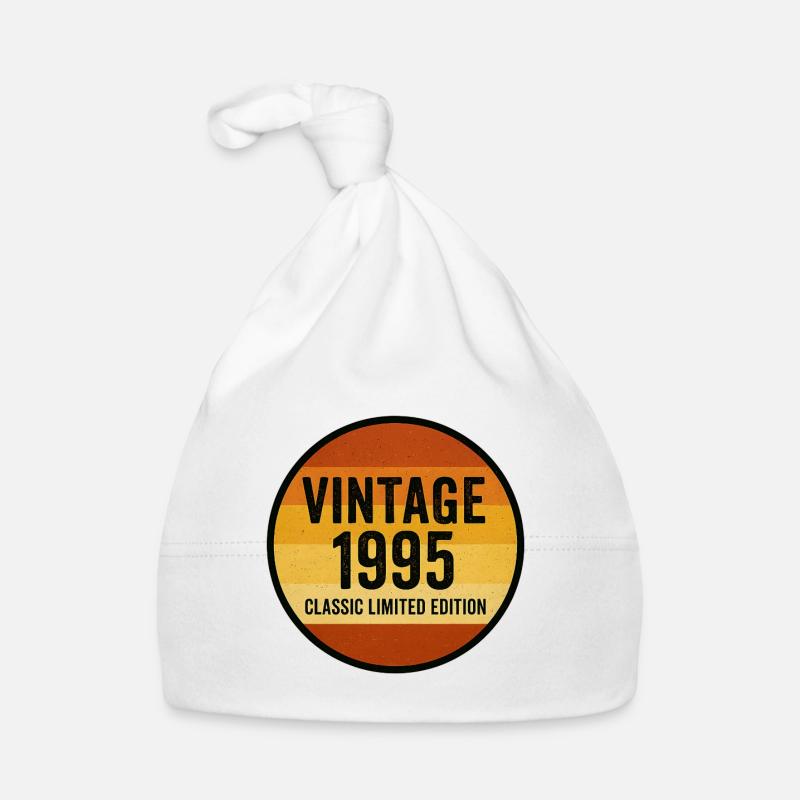 Millésime 1995 Classique Édition Limitée Rétro Coucher de soleil Bonnet bio Bébé