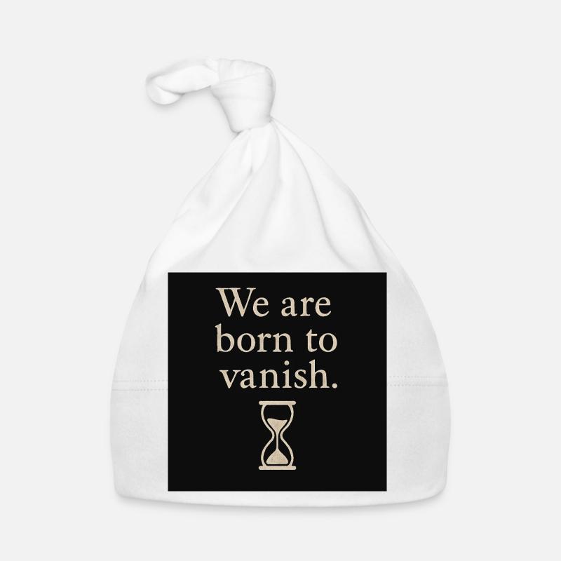 Vergänglichkeit Spruch mit Sanduhrdesign Baby Bio-Mütze