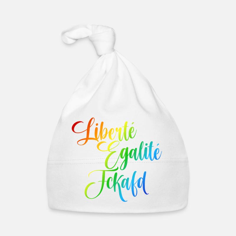 Rainbow Liberté Égalité Fraternité Organic Baby Cap