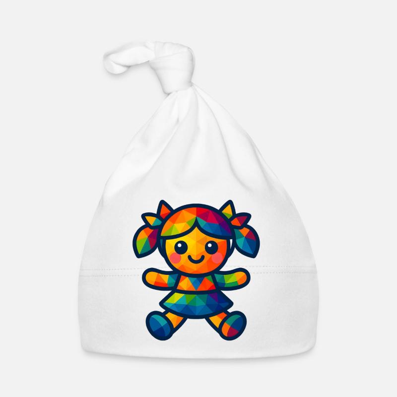 Poupée bébé de style kawaii WPAP Polygon Bonnet bio Bébé