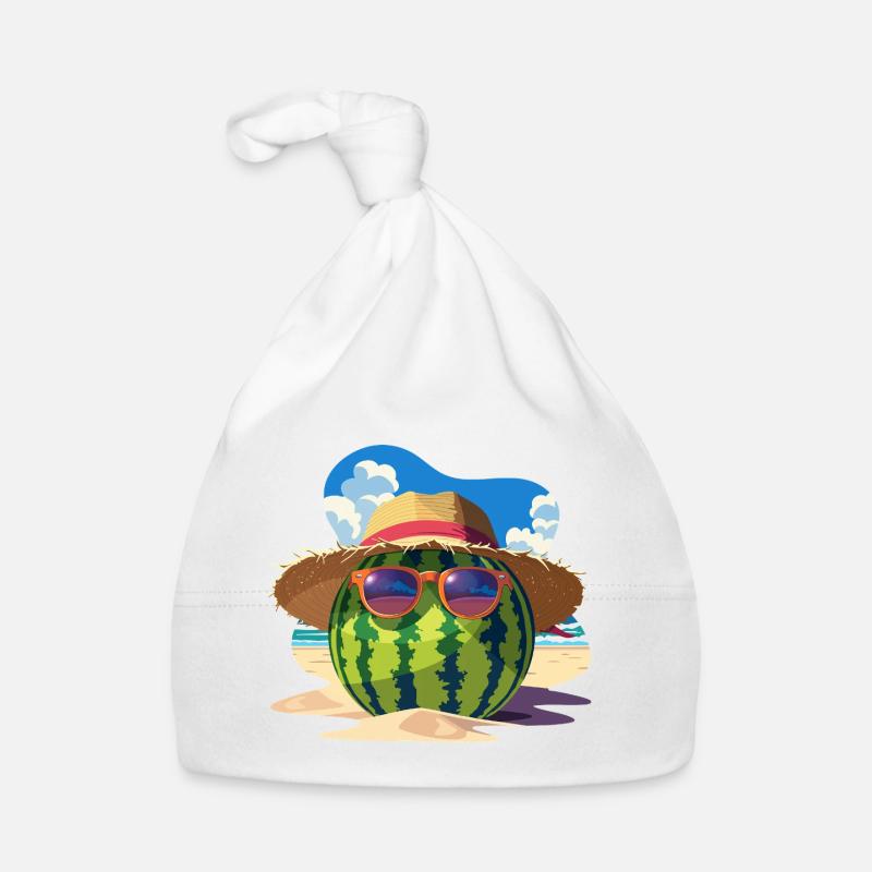 Pastèque été cool douceur sur la plage Bonnet bio Bébé